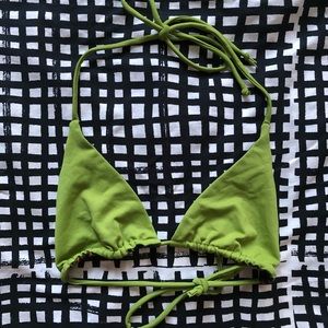Green triangle bikini top